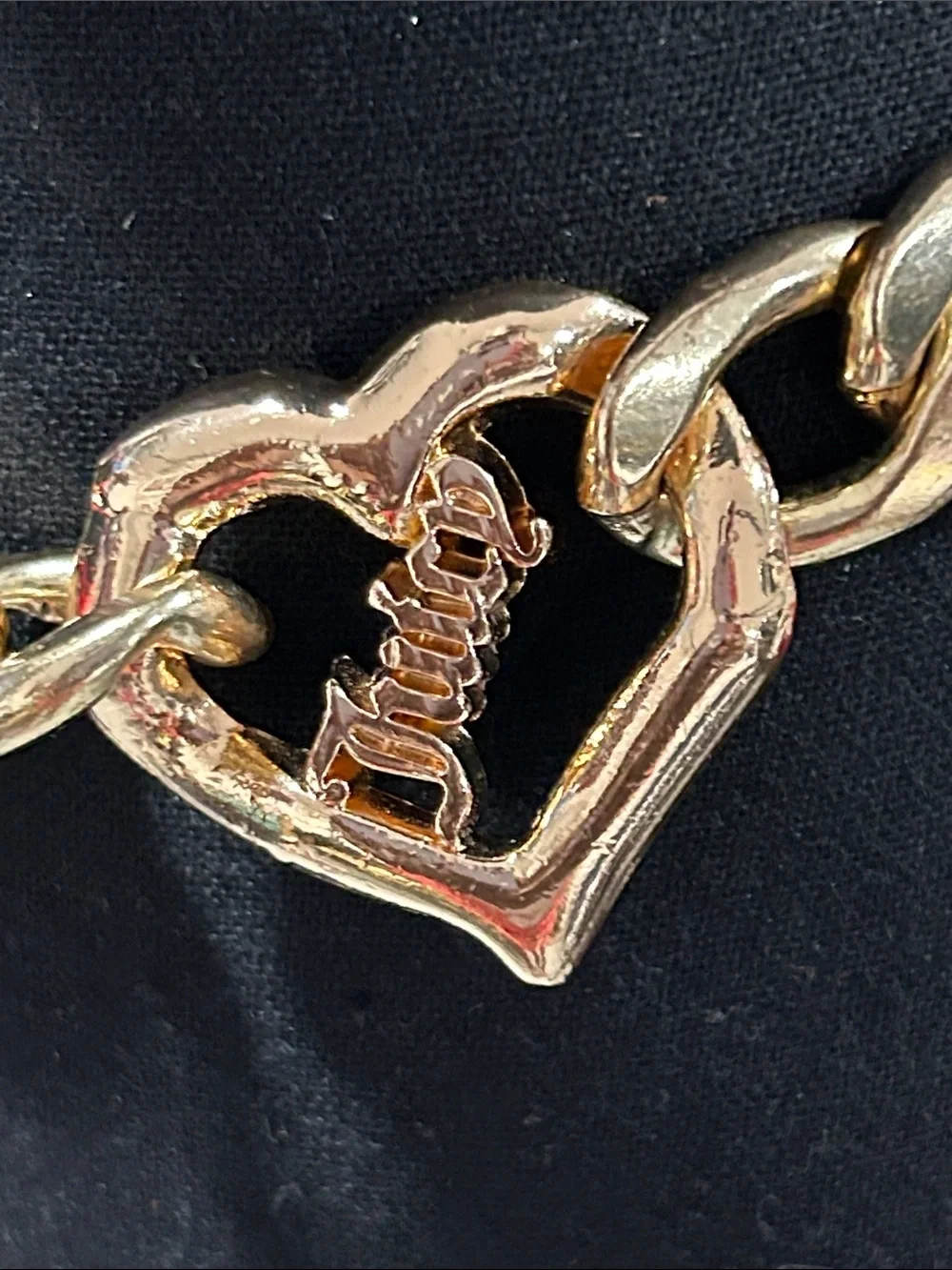 Juicy Couture Gold Heart Chain Belt